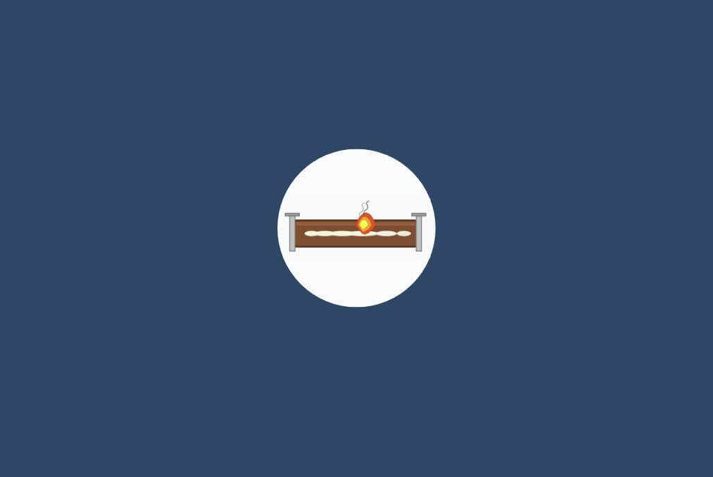Illustration of UN Transportation Classification Testing showing ignition of a solid sample in flammability testing.