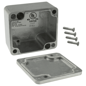 NEMA enclosure with lid removed, used for electrical protection in hazardous dust environments.